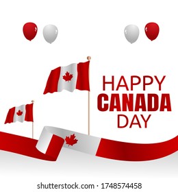 Happy National Canada Day Vektorgrafik 