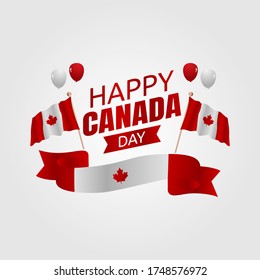 Happy National Canada Day Vector Illustration 