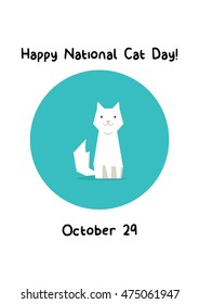 Happy National Cat Day October 29 Stock Vector (Royalty Free) 475061947 ...