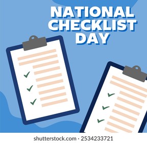 happy national checklist day with checklist board