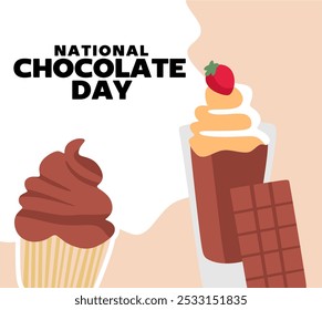 Happy National Chocolate Day with delicious chocolate