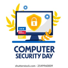 happy national computer security day with a computer