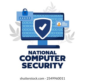 happy national computer security day with a computer