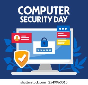 happy national computer security day with a computer