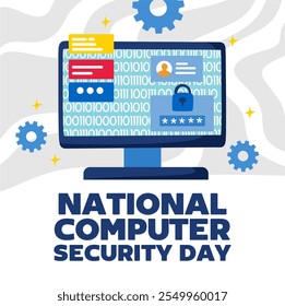 happy national computer security day with a computer