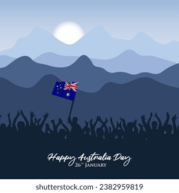 Happy National Day Australia. Australia Day vector illustration.