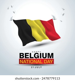 happy national day Belgium  greetings. abstract vector illustration design.