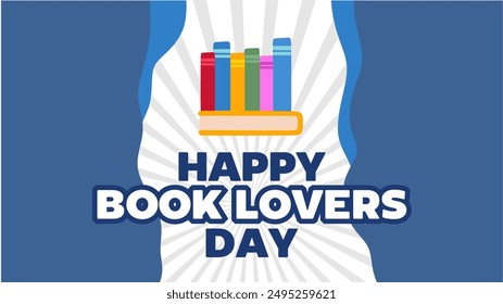 feliz día nacional de los amantes del libro con libros