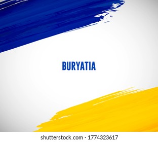 Happy national day of Buryatia with classic watercolor splash background