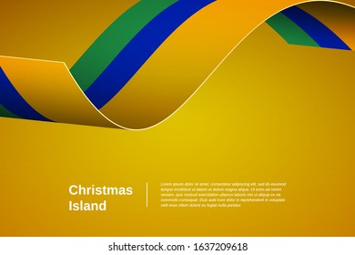 Happy national day of Christmas Island. Modern waving flag banner background. Greeting patriotic nation vector.