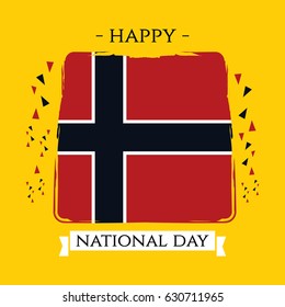 Happy National Day Logo Vector Template