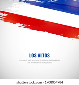 Happy national day of Los Altos with brush style watercolor country flag background