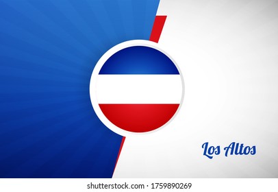 Happy national day of Los Altos greeting background. Abstract Los Altos country flag illustration