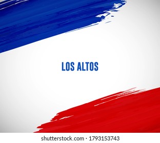 Happy national day of Los Altos with classic watercolor splash background