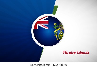 Happy national day of Pitcairn Islands greeting background. Abstract Pitcairn Islands country flag illustration