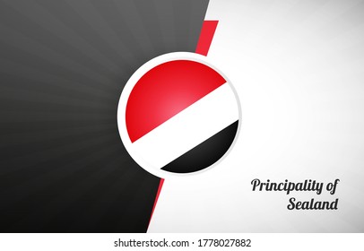 Happy national day of Principality of Sealand greeting background. Abstract Principality of Sealand country flag illustration