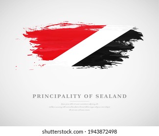 Happy national day of Principality of Sealand with artistic watercolor country flag background