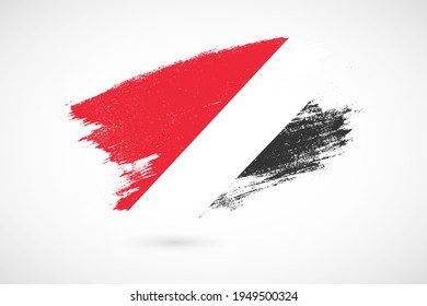 Happy national day of Principality of Sealand with vintage style brush flag background