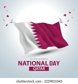 happy national  day Qatar greetings. abstract vector illustration design.