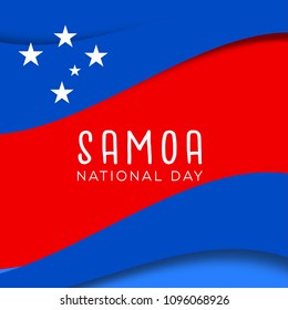 Happy National Day Of Samoa Banner,Poster Layout Design.