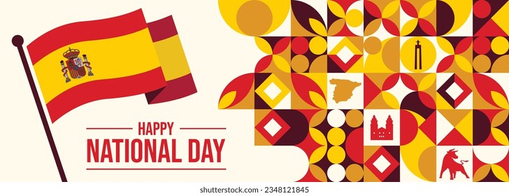 Happy National Day Spain banner.