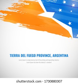 Happy National Day of Tierra del Fuego Provinz Argentinien mit Pinsel Stil Aquarell Land Hintergrund