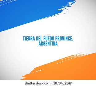 Schöner Nationalfeiertag der Provinz Tierra del Fuego Argentinien mit klassischem Splash-Hintergrund