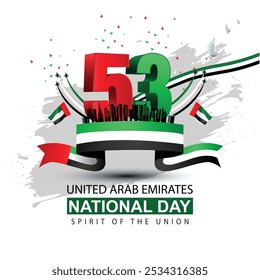 feliz dia nacional UAE.2º dezembro fundo. vetor abstrato ilustração design