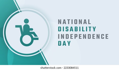 Happy National Disability Independence Day July Celebration Vector Design Illustration. Template for Background, Poster, Banner, Advertising, Greeting Card or Print Design Element