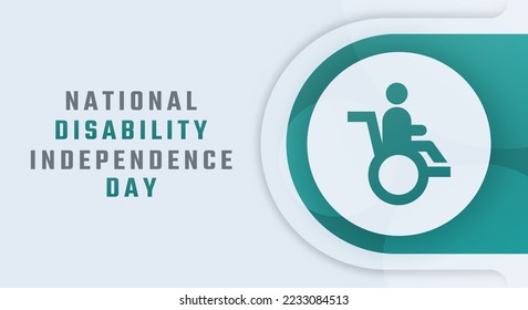 Happy National Disability Independence Day July Celebration Vector Design Illustration. Template for Background, Poster, Banner, Advertising, Greeting Card or Print Design Element