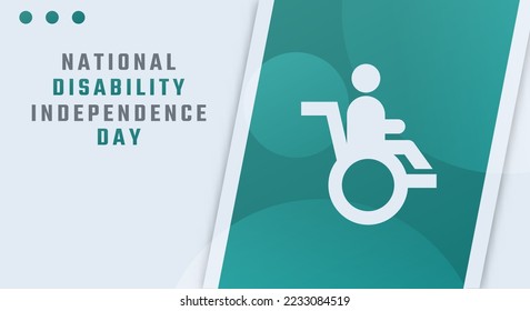 Happy National Disability Independence Day July Celebration Vector Design Illustration. Template for Background, Poster, Banner, Advertising, Greeting Card or Print Design Element