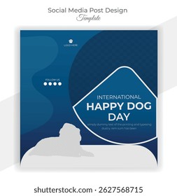  Happy national dog day creative design template