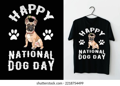 Happy National Dog Day T-shirt Design