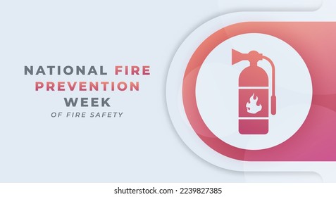 Happy National Fire Prevention Week Celebration Vector Design Illustration for Background, Poster, Banner, Advertising, Greeting Card