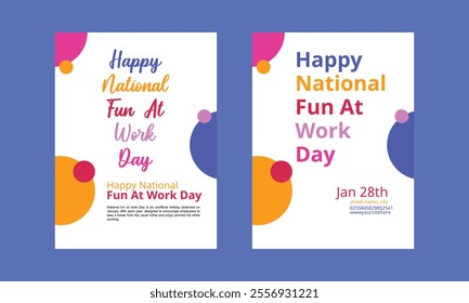 "Happy National Fun at Work Day" with joy and enthusiasm! Encourage team bonding, creativity, and positive energy in the workplace. A day to embrace fun, laughter, and connection with colleagues