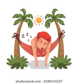happy national hammock day vector illustration