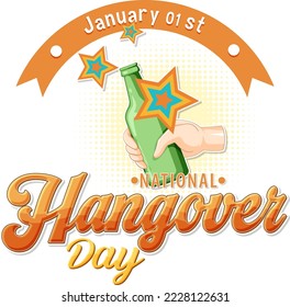 Happy National Hangover Day illustration