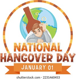 Happy National Hangover Day illustration