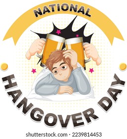 Happy National Hangover Day illustration