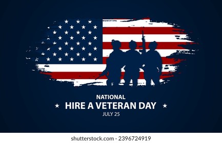 Happy National Hire A Veteran Day Background Vector Illustration 