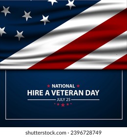 Happy National Hire A Veteran Day Background Vector Illustration 