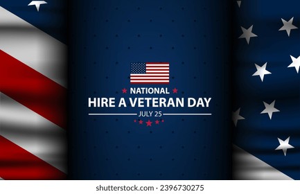 Happy National Hire A Veterday Background Vector Illustration 