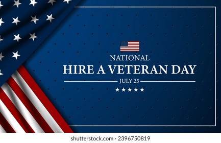 Happy National Hire A Veterday Background Vector Illustration 