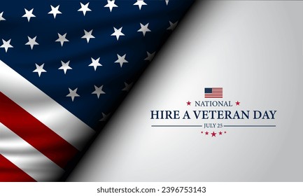 Happy National Hire A Veteran Day Background Vector Illustration 