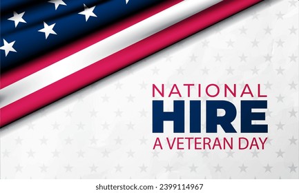 Happy National Hire A Veteran Day Background Vector Illustration 
