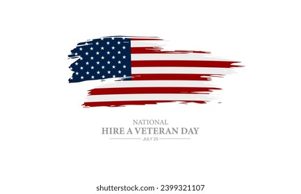 Happy National Hire A Veteran Day Background Vector Illustration 