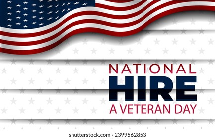 Happy National Hire A Veteran Day Background Vector Illustration 