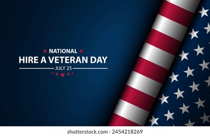 Happy National Hire A Veteran Day Hintergrund Vektorillustration 