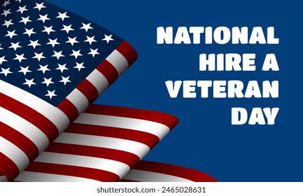 Happy National Hire A Veteran Day Background Vector Illustration 