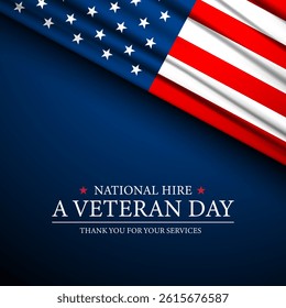 Happy National Hire A Veteran Day Background Vector Illustration 